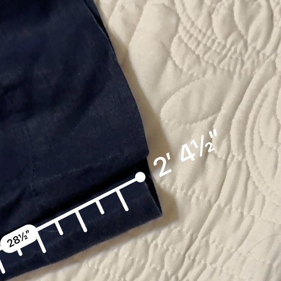 🌹LOFT NAVY 100% LINEN MARISA PANTS - Picture 7 of 7